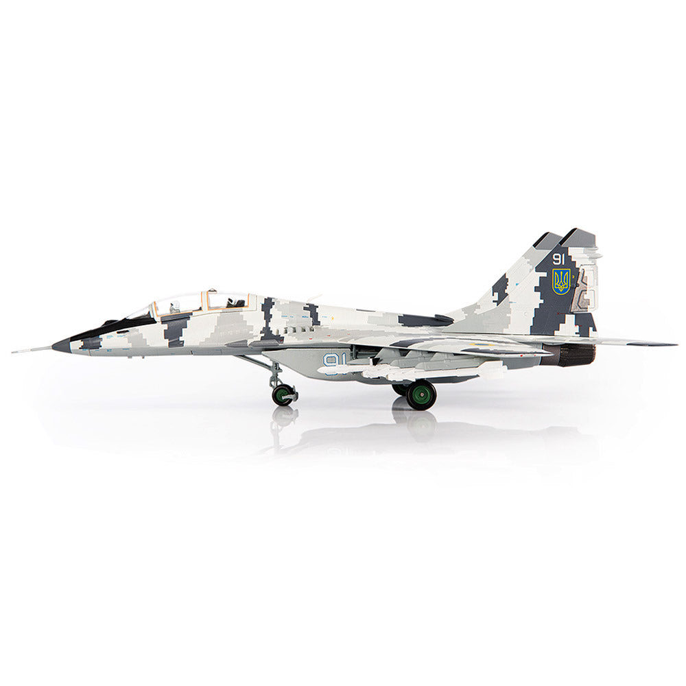 Mikoyan MiG-29UB Fulcrum B Ukraine Air Force Vasylkiv Airbase Diecast 1:72 Scale Model - JC Wings JCW-72-MG29-015