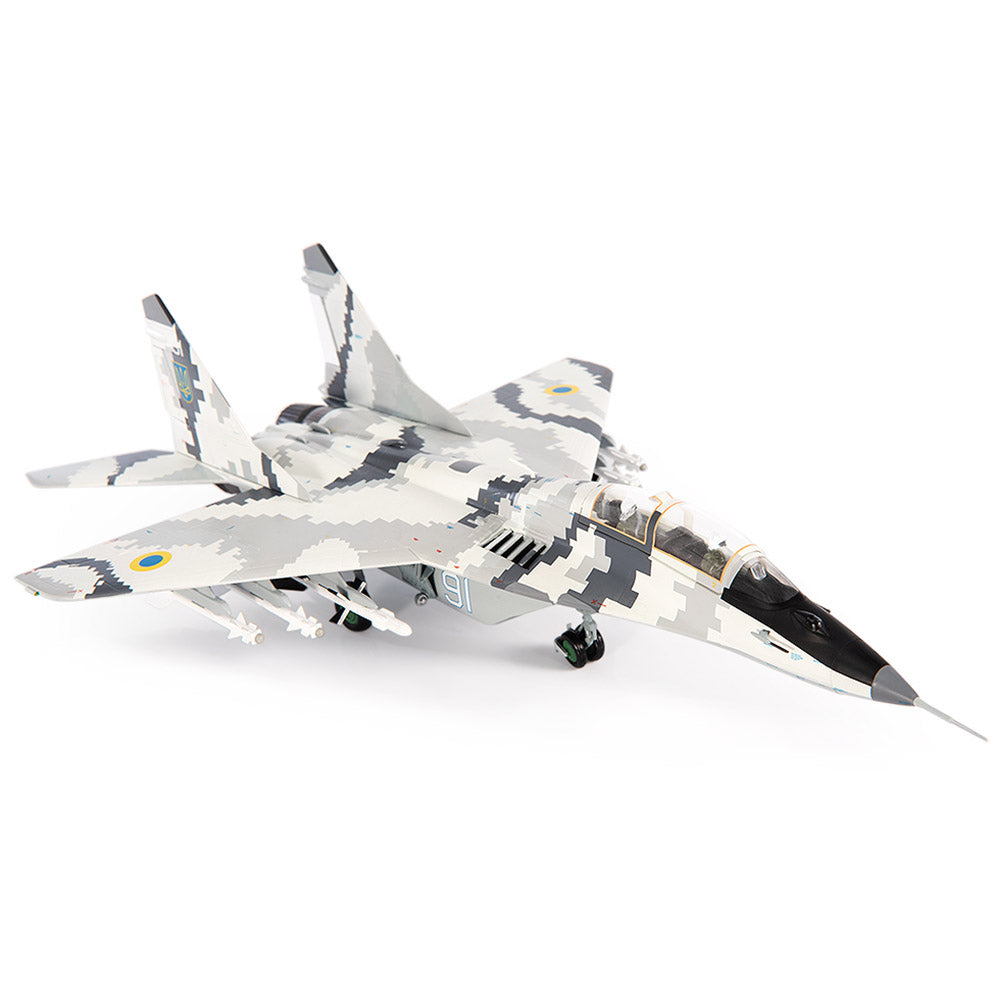 Mikoyan MiG-29UB Fulcrum B Ukraine Air Force Vasylkiv Airbase Diecast 1:72 Scale Model - JC Wings JCW-72-MG29-015