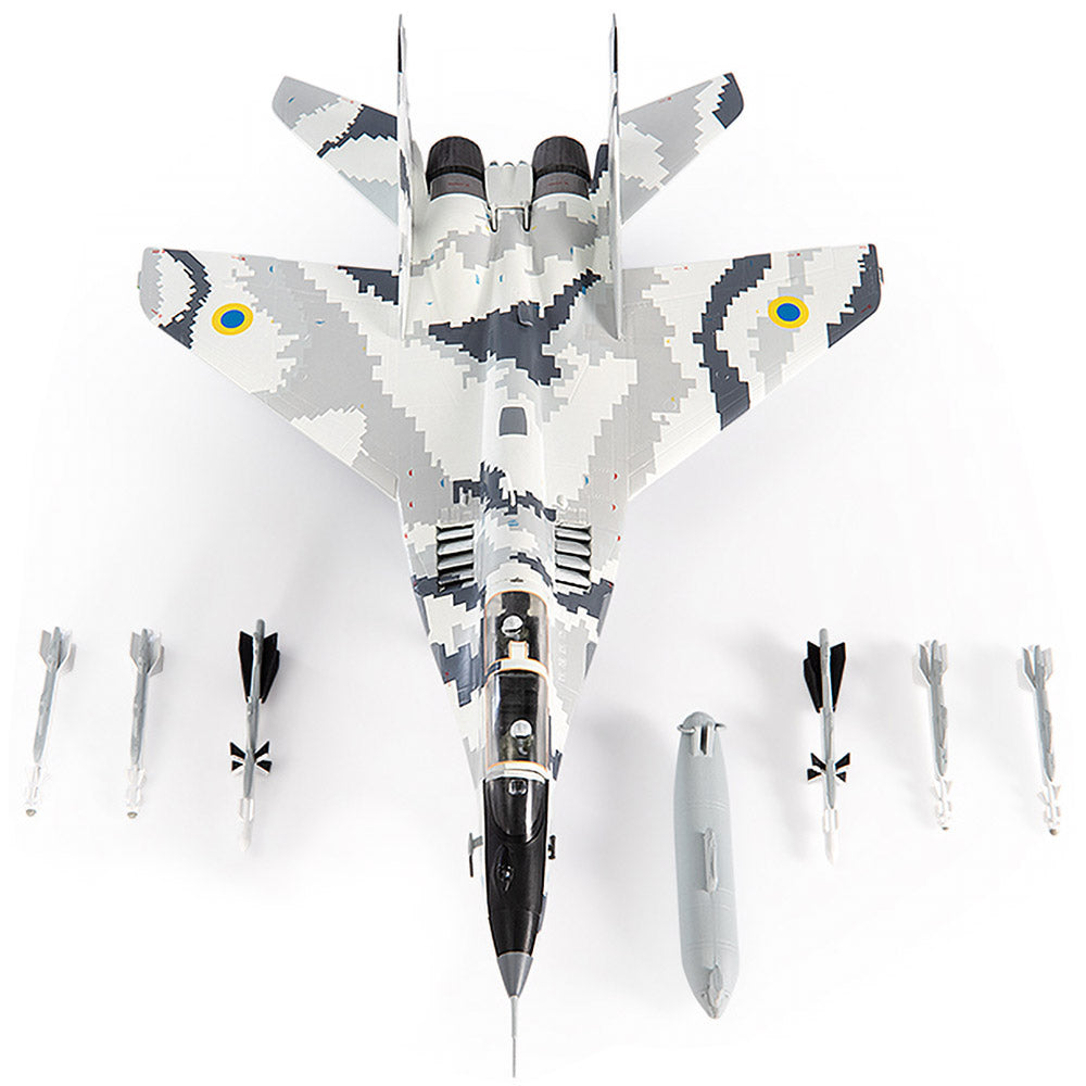 Mikoyan MiG-29UB Fulcrum B Ukraine Air Force Vasylkiv Airbase Diecast 1:72 Scale Model - JC Wings JCW-72-MG29-015