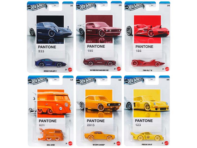 PRE-ORDER Pantone A Assortment 2025 Random SET OF 10 Diecast 1:64 Scale Models - Hot Wheels JKY47-956A