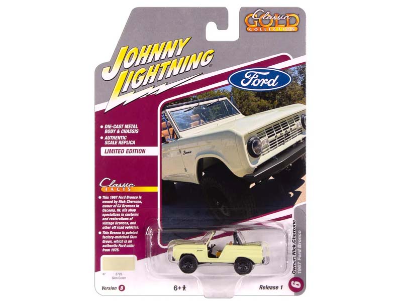 1967 Ford Bronco Diecast 1:64 Scale Model - Johnny Lightning JLCG033B