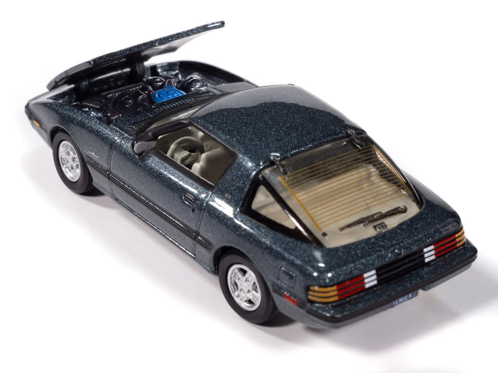 1985 Mazda RX-7 V3 Tender Blue (Classic Gold) Diecast 1:64 Scale Model - Johnny Lightning JLCG037