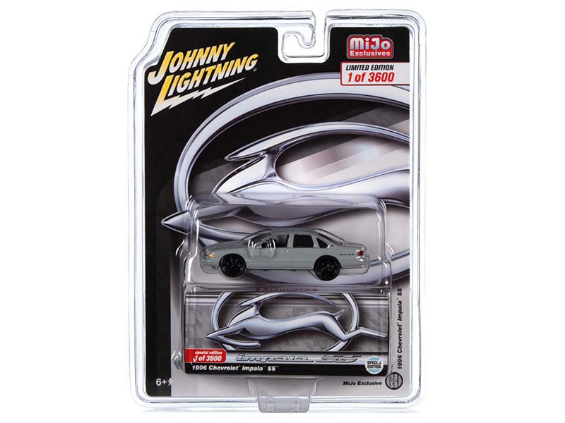 1996 Chevrolet Impala SS Custom Grey - Limited 3,600 Pieces (Mijo Exclusives) Diecast 1:64 Scale Model - Johnny Lightning JLCP7420