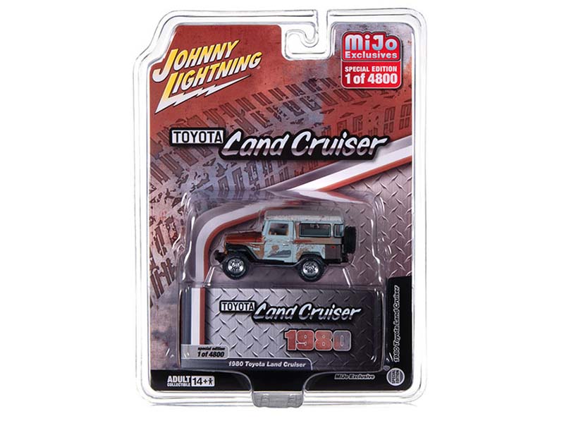 1980 Toyota land Cruiser Weathered Patina (Mijo Exclusives) Diecast 1:64 Scale Model - Johnny Lightning JLCP7463