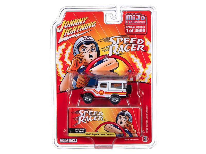 PRE-ORDER 1980 Toyota land Cruiser Speed Racer Livery (Mijo Exclusives) Diecast 1:64 Scale Model - Johnny Lightning JLCP7464