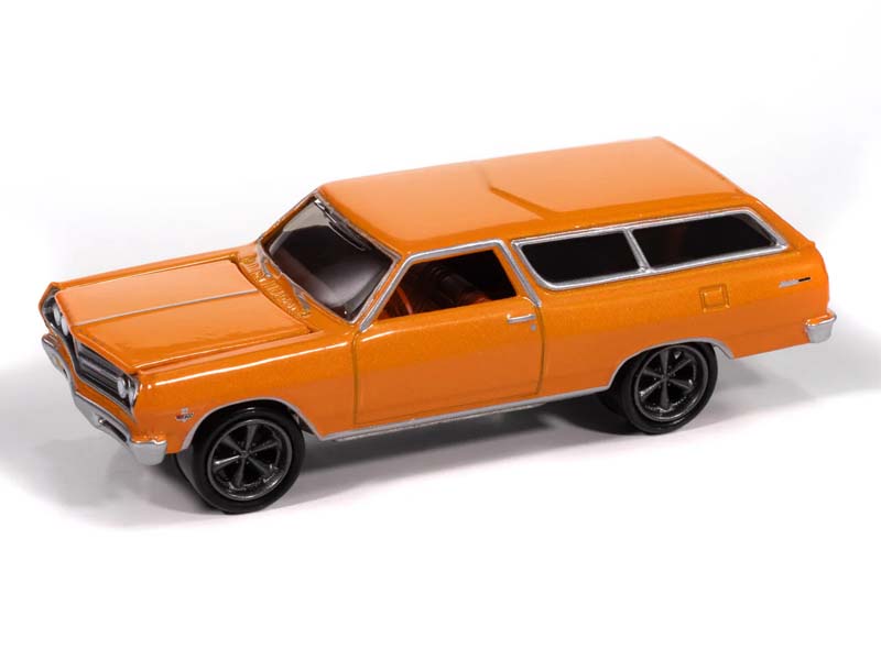 1965 Chevy 2-Door Wagon (Sunset Metallic) w/ Collector Tin Diecast 1:64 Scale Model - Johnny Lightning JLCT017