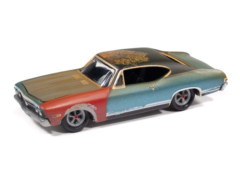 1968 Chevrolet Chevelle - Project in Progress Tripoli Turquoise ( Street Freaks) Diecast 1:64 Scale Model - Johnny Lightning JLSF027B