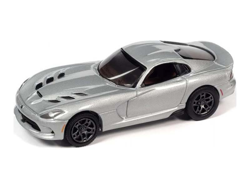 2014 Dodge Viper SRT – Silver (Classic Gold 2022 Release 3 Version B) Diecast 1:64 Scale Model - Johnny Lightning JLSP282B
