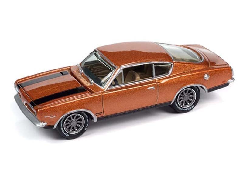 1969 Plymouth Barracuda – Bronze Fire (Classic Gold 2023 Release 2 Version B) Diecast 1:64 Scale Model - Johnny Lightning JLSP354B