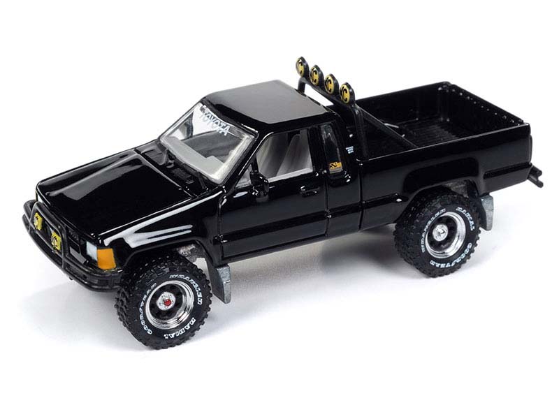 1985 Toyota SR5 Pickup Truck - Black Diecast 1:64 Scale Model - Johnny Lightning JLSP374