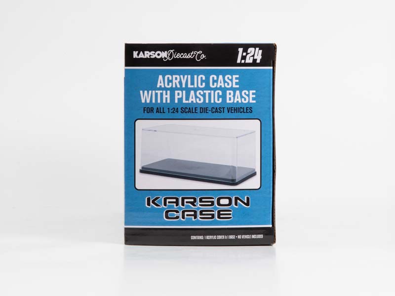 Karson Diecast (12 Pack) 1:24 Scale Model Stackable Acrylic Display Cases w/ Plastic Base - KDC20001-12PK