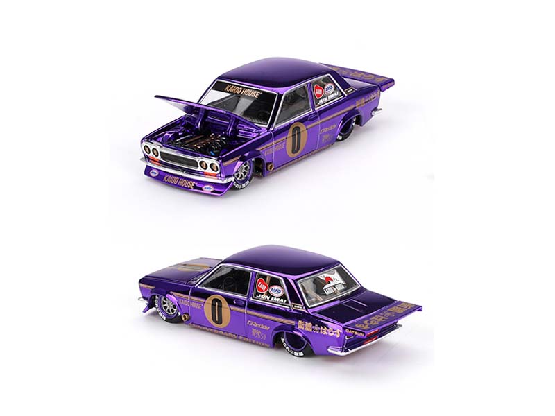 Datsun 510 Pro Street Anniversary Edition – Purple (Kaido House x Mini GT) Diecast 1:64 Scale Model - TSM KHMG138