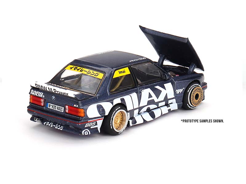 BMW M3 (E30) Kaido Works V1 – Dark Blue (Kaido House x Mini GT) Diecast 1:64 Scale Model - TSM KHMG154