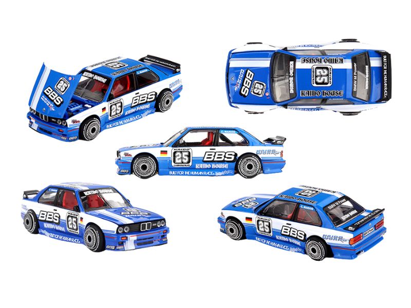 PRE-ORDER BMW M3 Kaido Touring Champ V1 – Blue/White (Kaido House x Mini GT) Diecast 1:64 Scale Model - TSM KHMG223