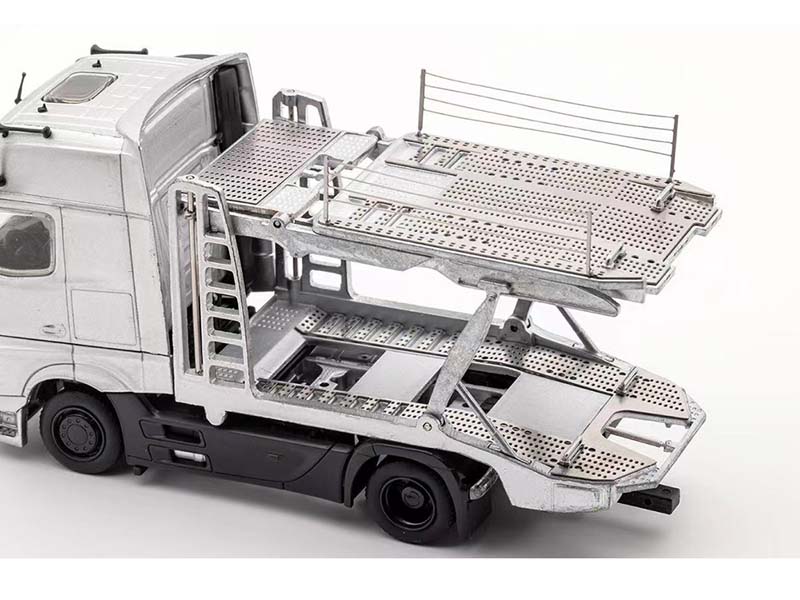 Mercedes-Benz AMG Actros Auto Transporter – White Diecast 1:64 Scale Model - GCD KS-069-400
