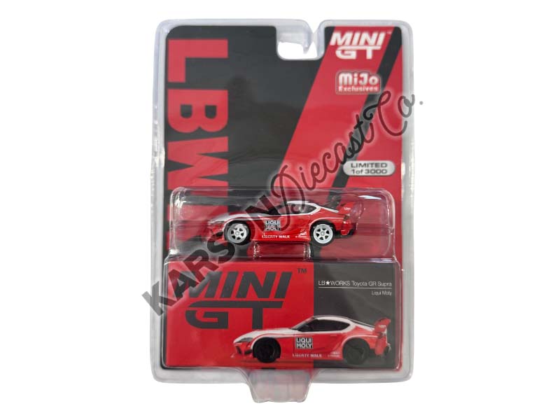 CHASE LB★WORKS Toyota GR Supra Liqui Moly (MiJo Exclusive) Diecast 1:64 Scale Model - True Scale Miniatures MGT00290