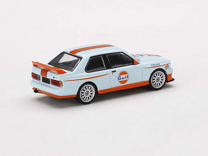 CHASE BMW M3 E30 Gulf (Mini GT) Diecast 1:64 Scale Model Car - TSM MGT00314