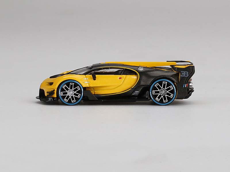 CHASE Bugatti Vision Gran Turismo Yellow (Mini GT) Diecast 1:64 Scale Model Car - TSM MGT00317