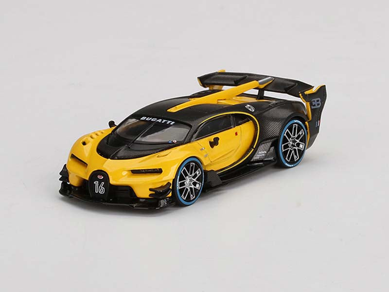 CHASE Bugatti Vision Gran Turismo Yellow (Mini GT) Diecast 1:64 Scale Model Car - TSM MGT00317
