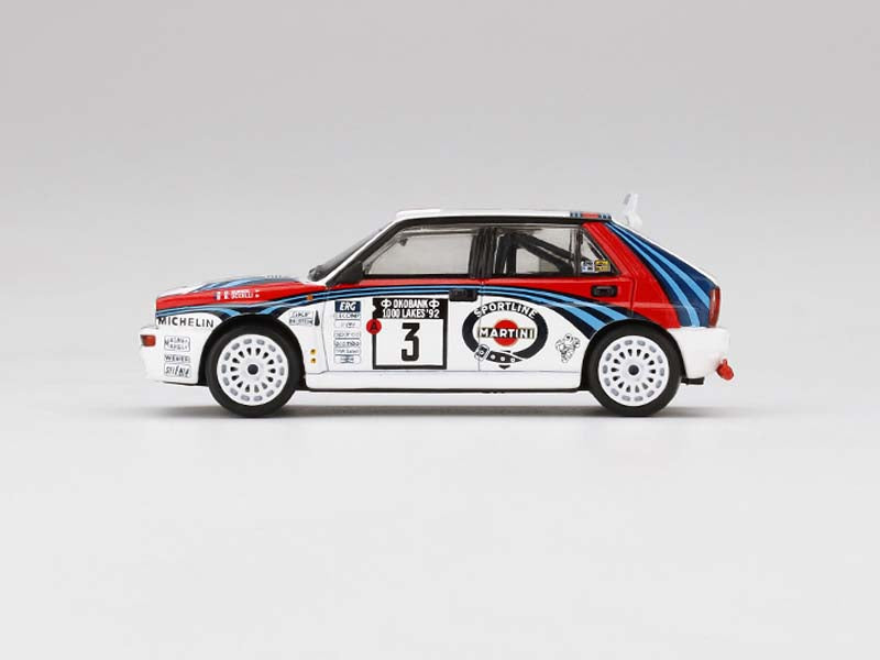 CHASE Lancia Delta HF Integrale Evoluzione 1992 Rally 1000 Lakes Winner #3 (Mini GT) Diecast 1:64 Scale Model Car - TSM MGT00322