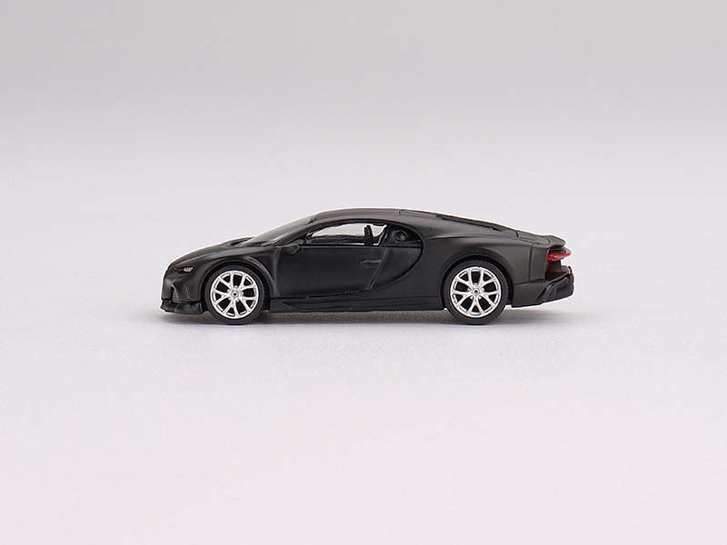 CHASE Bugatti Chiron Super Sport 300+ Matte Black (Mini GT) Diecast 1:64 Scale Model - True Scale Miniatures MGT00374