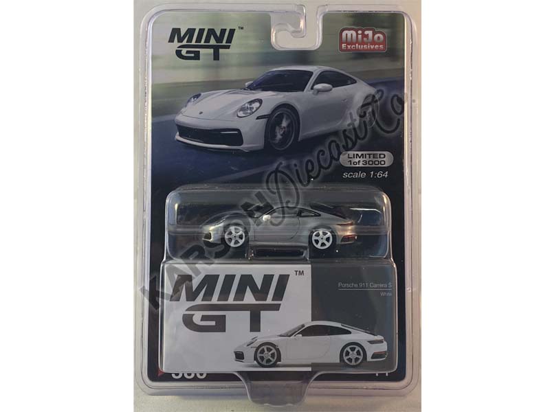 CHASE Porsche 911 (992) Carrera S White (Mini GT) Diecast 1:64 Scale Model - True Scale Miniatures MGT00380