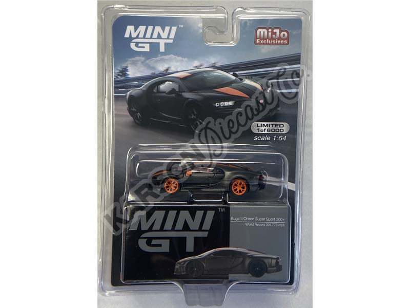 Preorder) Mini GT 1:64 Mijo Exclusives Bugatti Chiron Super Sport 300+  Matte Black 
