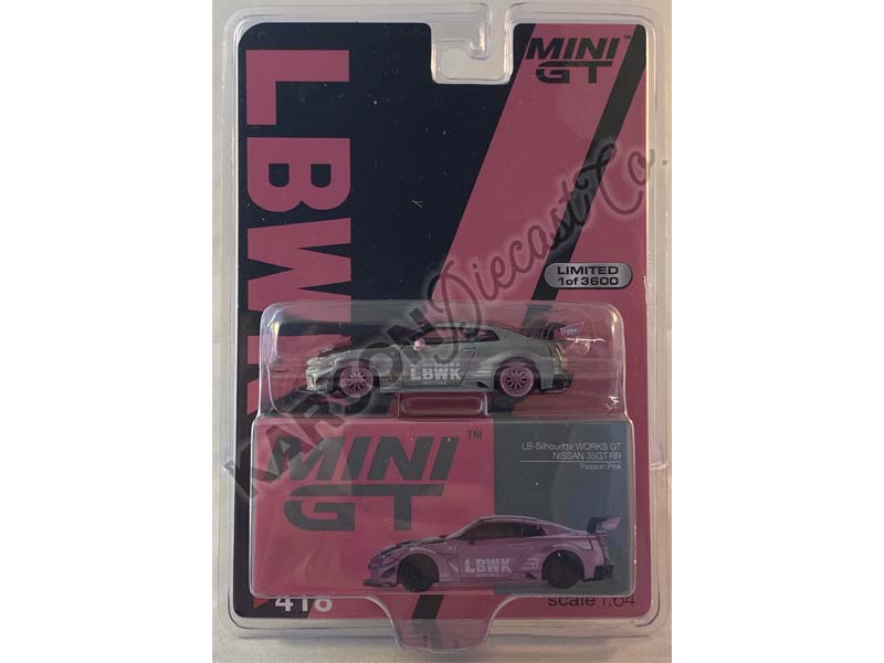 CHASE LB-Silhouette WORKS GT NISSAN 35GT-RR Ver.2 Passion Pink (Mini GT) Diecast 1:64 Scale Model - TSM MGT00418