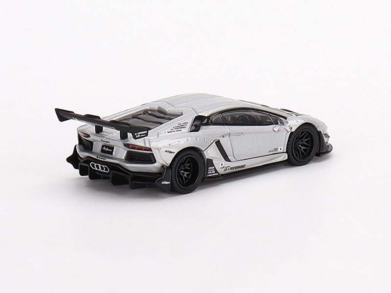 CHASE LB★WORKS Lamborghini Aventador Limited Edition Matt Silver (Mini GT) Diecast 1:64 Scale Model - TSM MGT00449