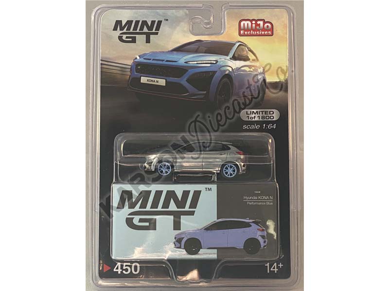 CHASE Hyundai KONA N Performance Blue - MJ Exclusive (Mini GT) Diecast 1:64 Scale Model - TSM MGT00450