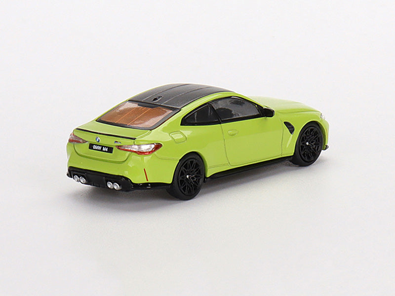 BMW M4 Competition (G82) San Paulo Yellow - MiJo Exclusive (Mini GT) Diecast 1:64 Scale Model - TSM MGT00468
