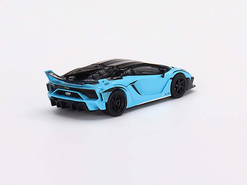 Lamborghini LB-Silhouette WORKS Aventador GT EVO Baby Blue - MiJo Exclusive (Mini GT) Diecast 1:64 Scale Model - TSM MGT00494