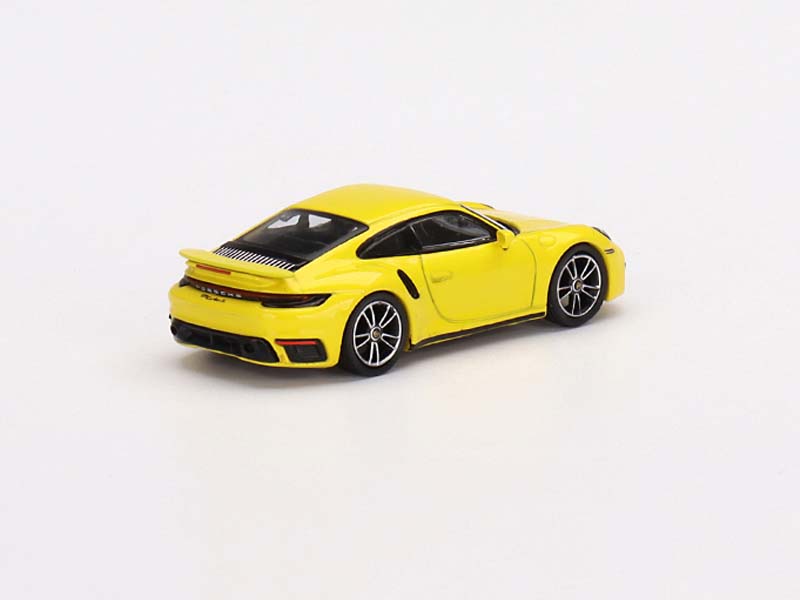 CHASE Porsche 911 Turbo S Racing Yellow - MiJo Exclusive (Mini GT) Diecast 1:64 Scale Model - TSM MGT00497