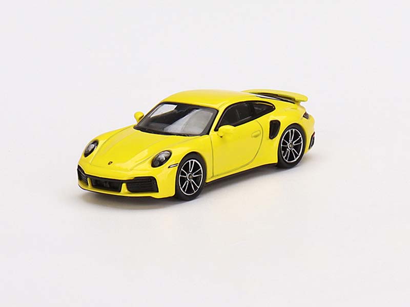 Porsche 911 Turbo S Racing Yellow - MiJo Exclusive (Mini GT) Diecast 1:64 Scale Model - TSM MGT00497