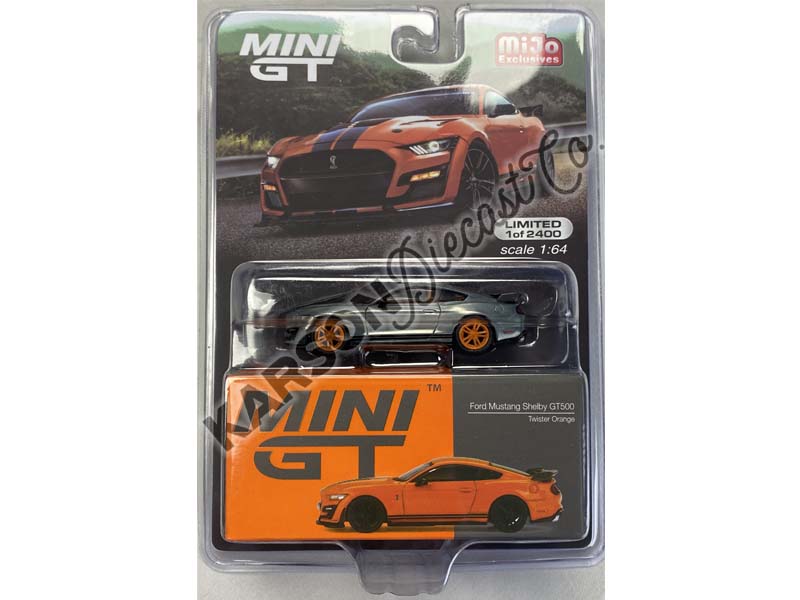CHASE Ford Mustang Shelby GT500 Twister Orange - MiJo Exclusive (Mini GT) Diecast 1:64 Scale Model - TSM MGT00505
