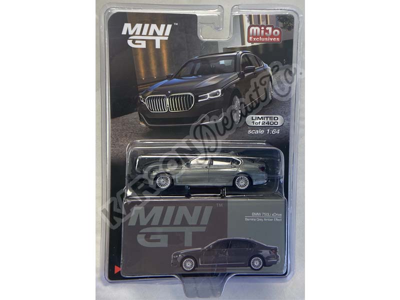 CHASE BMW 750Li xDrive Bernina Grey Amber Effect (Mini GT) Diecast 1:64 Scale Model - TSM MGT00515