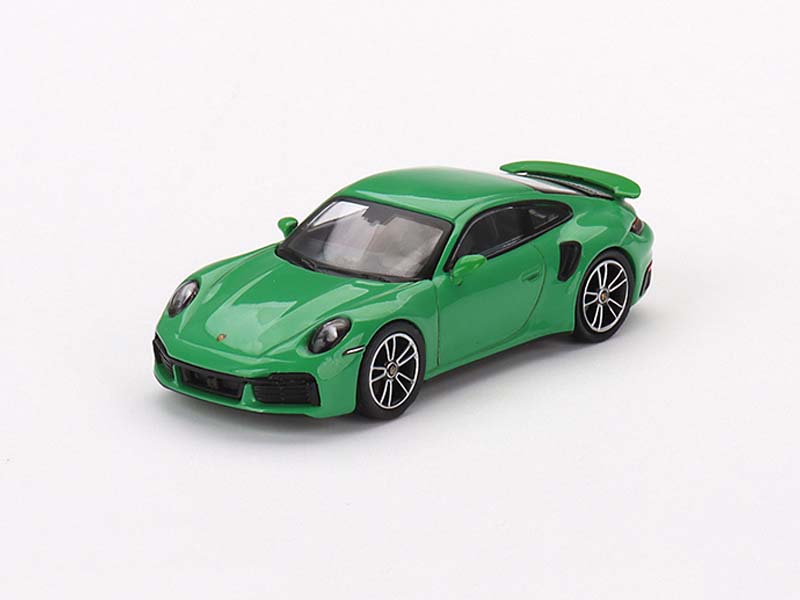 CHASE Porsche 911 Turbo S Python Green (Mini GT) Diecast 1:64 Scale Model - TSM MGT00525