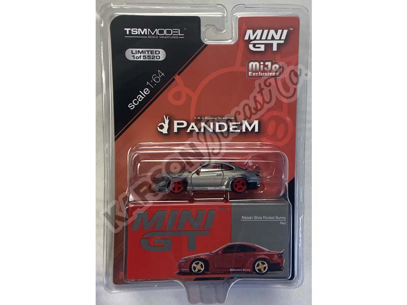 CHASE Nissan Silvia (S15) Rocket Bunny Red (Mini GT) Diecast 1:64 Scale Model - TSM MGT00527