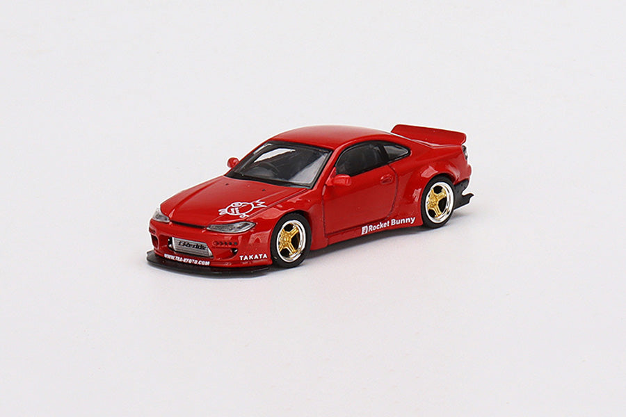Nissan Silvia (S15) Rocket Bunny Red (Mini GT) Diecast 1:64 Scale Model - TSM MGT00527