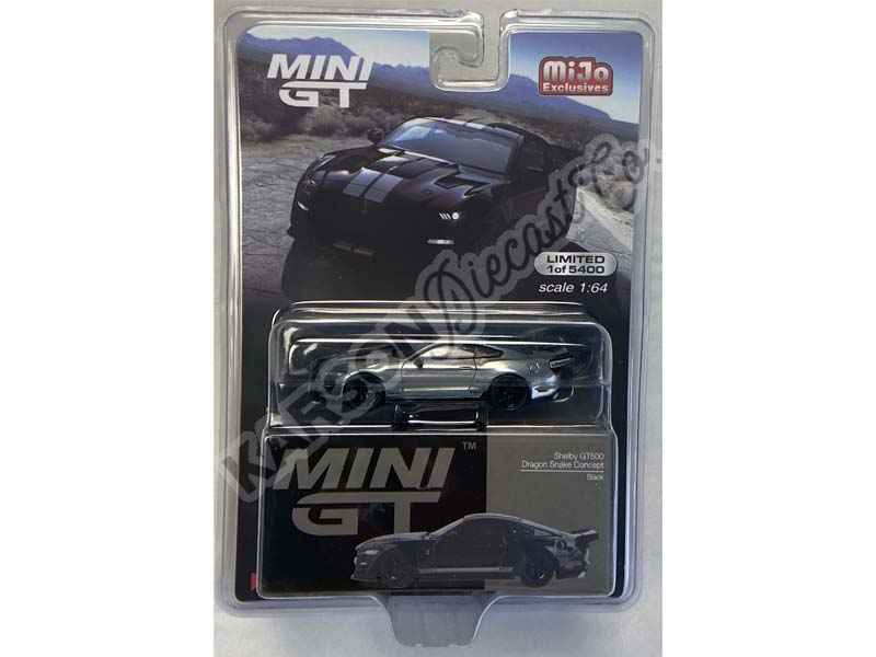 CHASE Ford Mustang Shelby GT500 Dragon Snake Concept Black - MiJo Exclusive (Mini GT) Diecast 1:64 Scale Model - TSM MGT00575