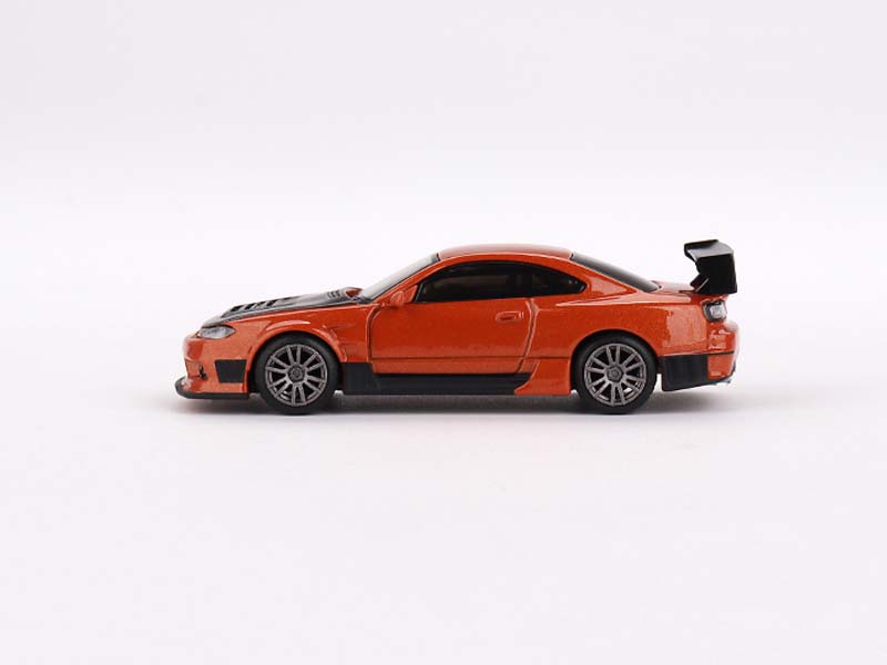 Nissan Silvia S15 D-MAX Metallic Orange - MiJo Exclusive (Mini GT) Diecast 1:64 Scale Model - TSM MGT00581