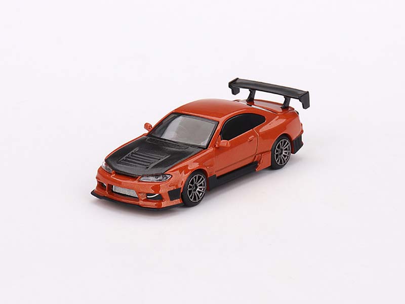 PRE-ORDER Nissan Silvia S15 D-MAX Metallic Orange - MiJo Exclusive (Mini GT) Diecast 1:64 Scale Model - TSM MGT00581