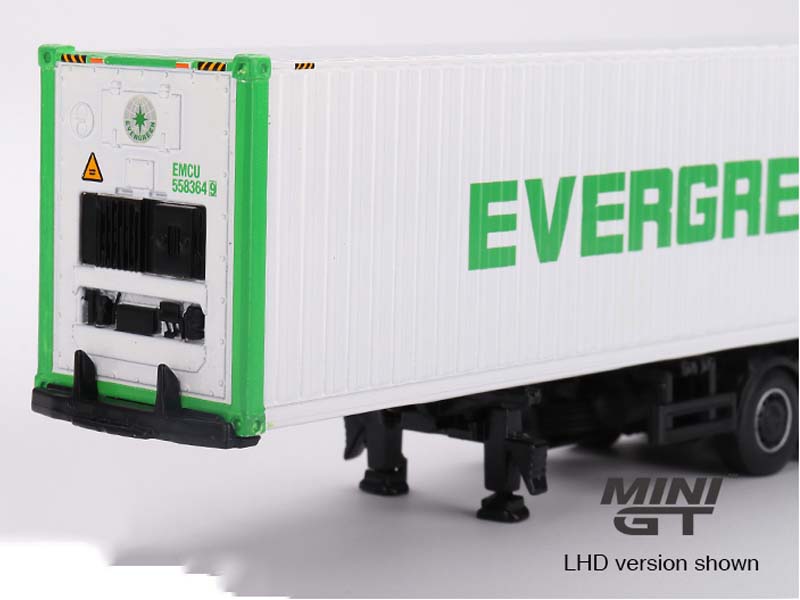Western Star 49X w/ 40′ Reefer Container EVERGREEN Limited Edition (Mini GT) Diecast 1:64 Scale Model - TSM MGT00597
