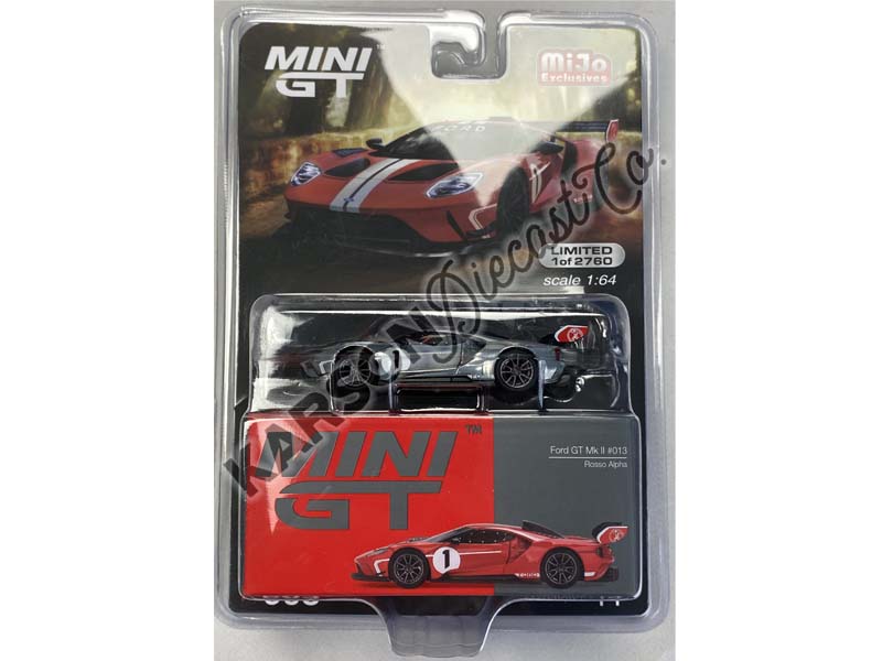 CHASE Ford GT MK II #013 Rosso Alpha - MiJo Exclusive (Mini GT) Diecast 1:64 Scale Model - TSM MGT00603