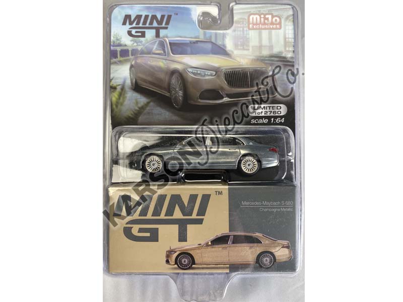 CHASE Mercedes-Maybach S680 Champagne Metallic - MiJo Exclusive (Mini GT) Diecast 1:64 Scale Model - TSM MGT00604