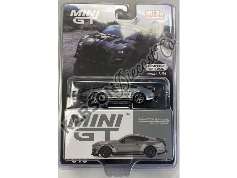 CHASE Ford Mustang Shelby GT500 SE Widebody Pepper Gray Metallic (Mini GT) Diecast 1:64 Scale Model - TSM MGT00615