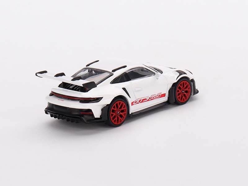 PRE-ORDER Porsche 911 (992) GT3 RS White w/ Pyro Red Accent Package (Mini GT) Diecast 1:64 Scale Model - TSM MGT00630