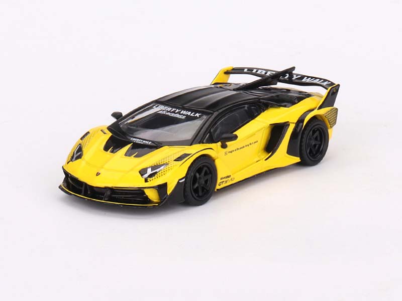 Lamborghini LB-Silhouette WORKS Aventador GT EVO Yellow (Mini GT) Diecast 1:64 Scale Model - TSM MGT00639