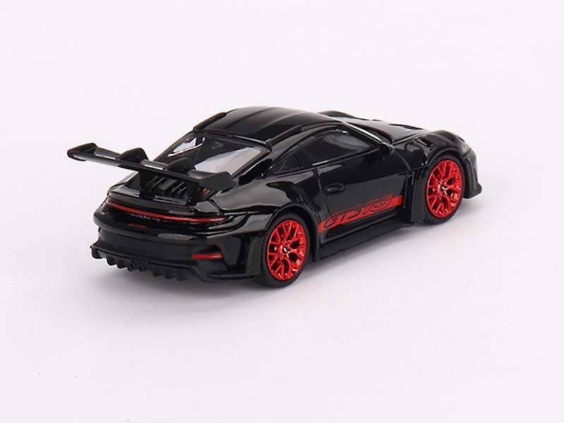 PRE-ORDER Porsche 911 (992) GT3 RS Black with Pyro Red (Mini GT) Diecast 1:64 Scale Model - TSM MGT00681