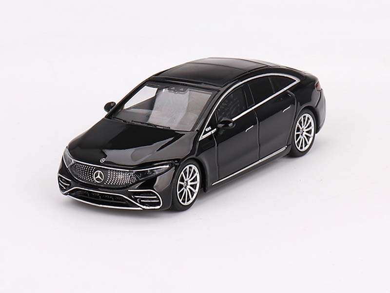 PRE-ORDER Mercedes-Benz EQS 580 4MATIC Black (Mini GT) Diecast 1:64 Scale Model - TSM MGT00694